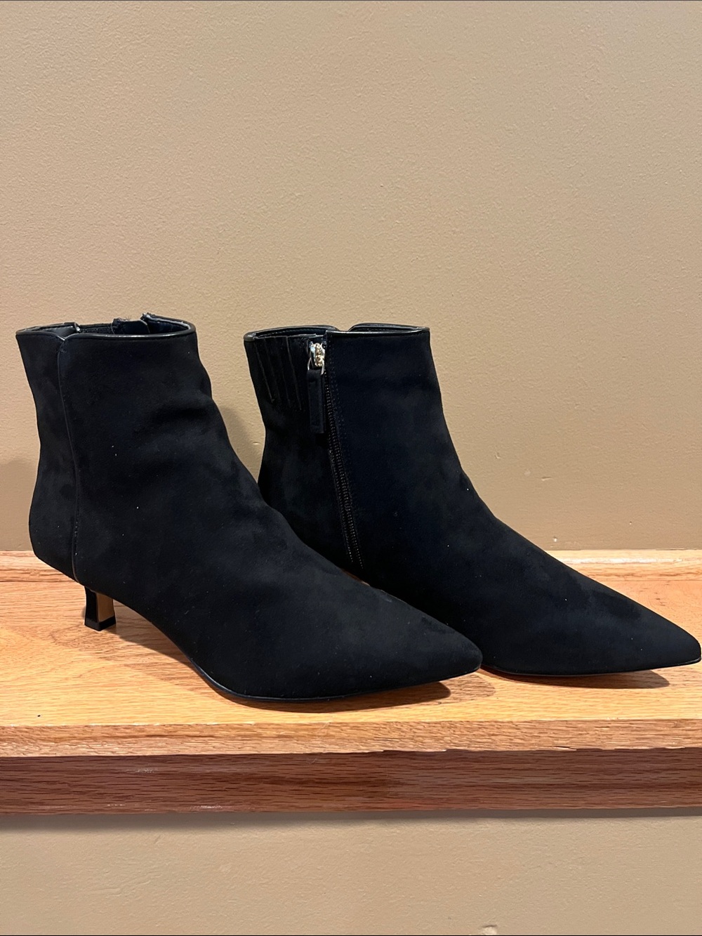 JCrew Women's Black Pointed-Toe Ankle Boots